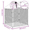 vidaXL Външна клетка за куче с покрив сребриста 2x2x2,5 м стомана