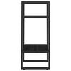 vidaXL 2-етажна библиотека, черна, 40x30x70 см, борово дърво масив