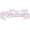vidaXL Комплект дивани за открито 6 pcs Натурален и Крема