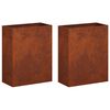 vidaXL Градинска саксия 2 бр. Ръждясало 40 x 20 x 50 см