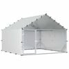 vidaXL Кокошарник с покрив Сребристо 200 x 200 x 150 cm