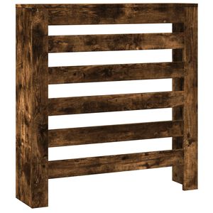 vidaXL Капак за радиатор, опушен дъб, 78x20x82 см, инженерно дърво