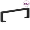 vidaXL Крака за мебели 12 бр. Черно 341 x 40,5 x 100 мм Желязо