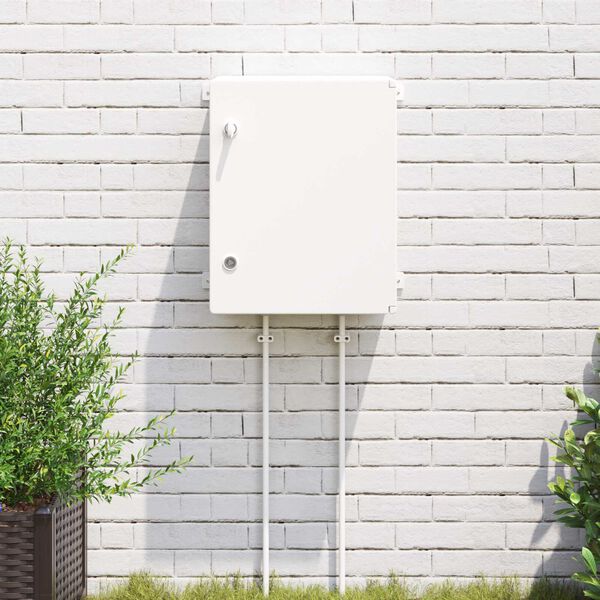 vidaXL Контролен шкаф Сив 47 x 20 x 60 см ABS пластмаса