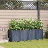 vidaXL Градинска саксия 4 pcs Сив 160 x 40 x 52 см Пластмаса