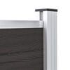 vidaXL Ограден панел, WPC, 175x105 см, черен