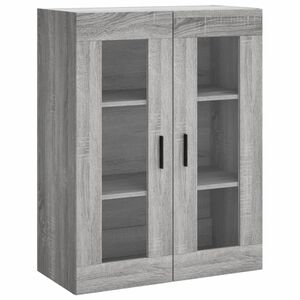vidaXL Стенен шкаф сив сонома 69,5x34x90 см
