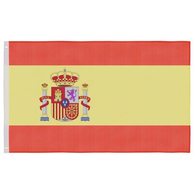 vidaXL Флаг на Испания и алуминиев флагщок, 4 м