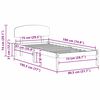 vidaXL Рамка за легло Естествен 75 x 190 cm Солидно борово дърво