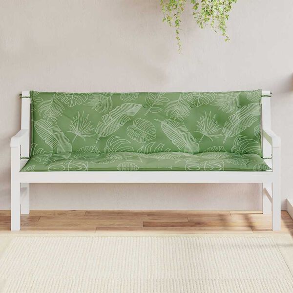 vidaXL Възглавници за градински пейки 2 бр на листа 150x50x7 см плат