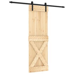 vidaXL Преплъзваща се врата 70 x 210 cm Естествено и черно