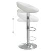 vidaXL Бар табуретка, бяла, изкуствена кожа