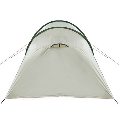 vidaXL Къмпинг палатка за 6 души, зелена, водоустойчива