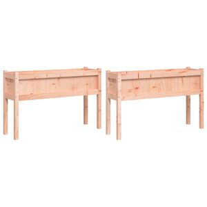 vidaXL Градински сандъци с крака, 2 бр, дугласко дърво масив
