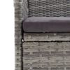 vidaXL Градински трапезен комплект с възглавници 7 части сиво и черно