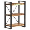 vidaXL Библиотека с 3 рафта, 60x30x80 см, регенерирано дърво масив