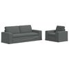 vidaXL Комплект дивани 2 pcs Тъмен сив 222 x 80 x 82 см текстил