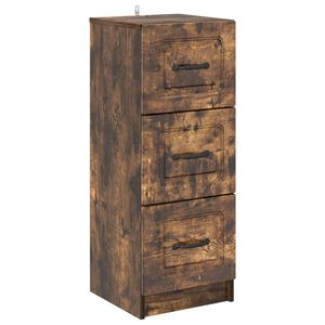 vidaXL Чекмеджетен шкаф Опушен дъб 33 x 34,5 x 87 см