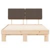 vidaXL Леглова рамка с тапицирана гръбна част Таупе 135 x 190 cm