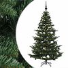 vidaXL Изкуствена коледна елха с топки 180 см 300 LED светодиода