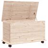vidaXL Сандък за съхранение с колелца ALTA 73x39,5x43 см бор масив