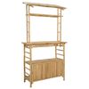 vidaXL Външна бар маса Естествен 110 x 50 x 210 см Бамбук