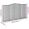 vidaXL Габионни кошници арка 4 бр 400x50x220/240 см поцинковано желязо