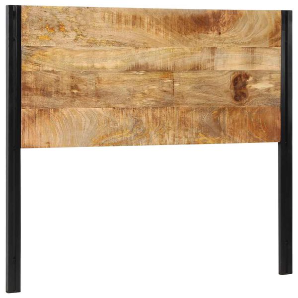 vidaXL табла за глава 120 cm от масивно дърво манго и желязо