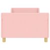 vidaXL Легло за деца с табла Розово 80 x 200 cm Вълнена тъкан
