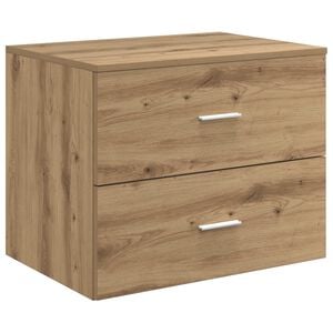 vidaXL Шкаф за баня с монтаж на стена Дъб артизан 62,5 x 44,5 x 50 см