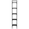 vidaXL Етажерка за книги 5 нива черна 35x30x174 см инженерно дърво