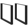 vidaXL Крака за трапезна маса, U-образни, 2 бр., черни, 100 x (72-73) см, стомана