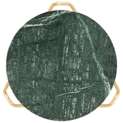 vidaXL Кафе маса зелена 40x40x40 см естествен камък мраморна текстура