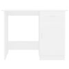 vidaXL Бюро, бяло, 100x50x76 см, инженерно дърво