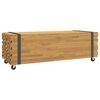 vidaXL Холна маса 110x45x35 см, масивно тиково дърво