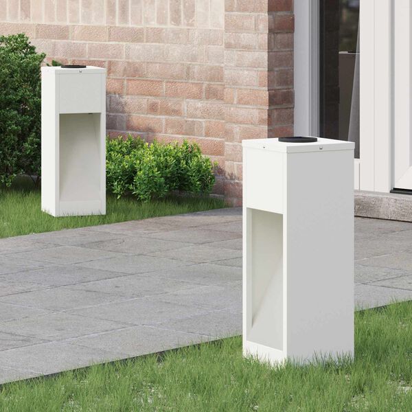 vidaXL Слънчев LED светлинен указател 2 pcs Бяло