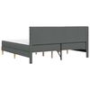 vidaXL Рамка за легло с матрак с матрак Тъмен сив 180 x 200 cm текстил