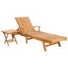 vidaXL Шезлонг с маса 2 pcs Кафяво 40 x 40 x 40 cm