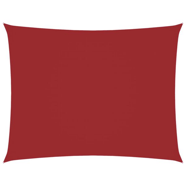 vidaXL Платно-сенник, Оксфорд текстил, правоъгълно, 5x6 м, червено