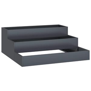 vidaXL Градинска саксия Антрацит 90 x 90 x 35 см