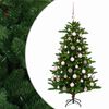 vidaXL Изкуствена коледна елха с топки 120 см 150 LED светодиода
