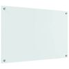 vidaXL Кухненски заден панел Бяло 90 x 60 cm закалено стъкло
