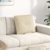 vidaXL Възглавница за гръб Крем 50 x 19 x 45 см текстил