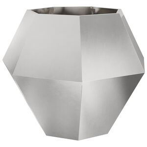 vidaXL Кашпа Сребристо 100 x 100 x 80 см Неръждаема стомана