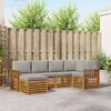 vidaXL Комплекти дивани с възглавница 6 pcs Естествено и светло сиво