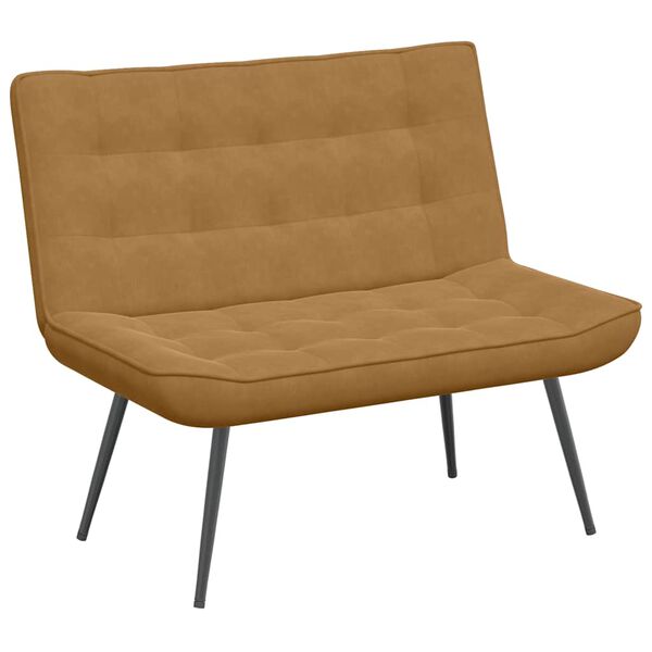 vidaXL Пейка, кафява, 110x74x84 см, кадифе