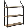 vidaXL Стенен рафт Монтиране на стена Дъб 60 x 21 x 78,5 cm
