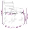 vidaXL Градински трапезни столове с възглавници, 4 бр, акация масив