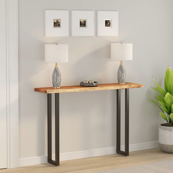 vidaXL Плот за маса, 160x30x3,8 см, правоъгълен, акация масив, жив ръб