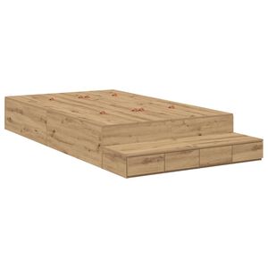 vidaXL Легло с място за съхранение дъб артизан 226.5 x 120 x 31.5 см